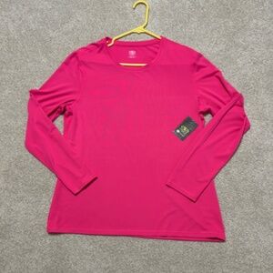 Athletic Works Core Long Sleeve Tee Pink XL (16-18) NEW WITH TAGS